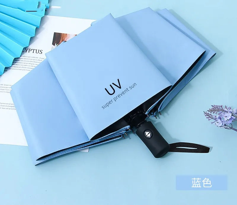 Portable 3-Folding Anti UV UPF50+ Windproof Waterproof Umbrella Portable for Travel Wholesale Custom Logo Printing