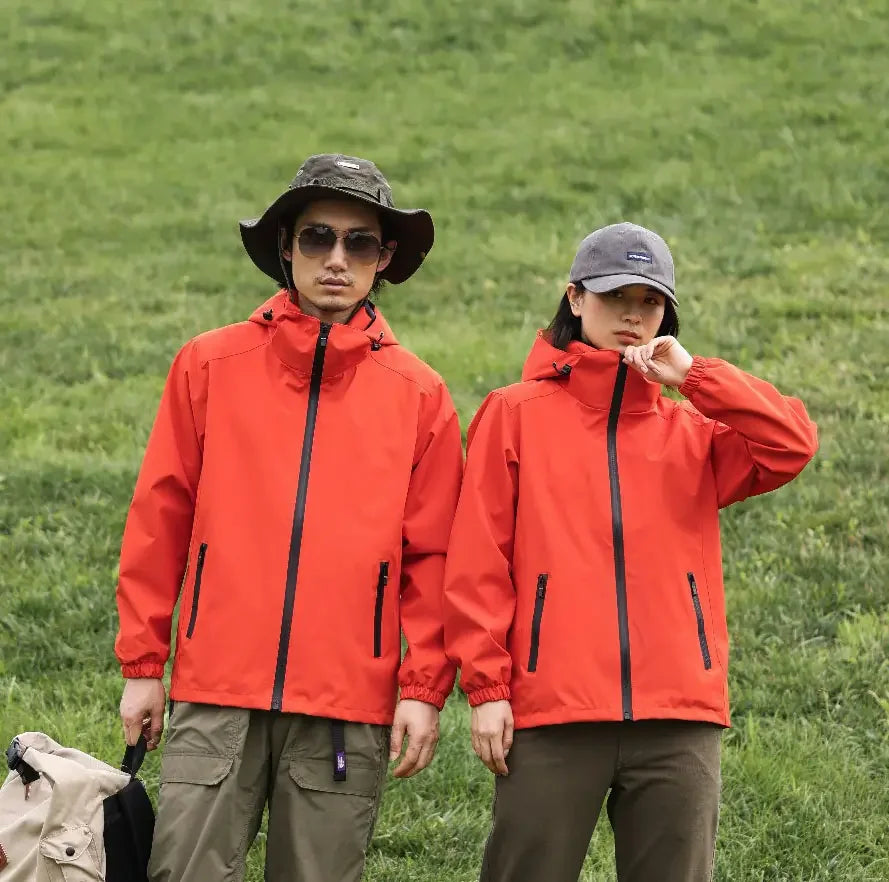 Men's Lightweight Rain Jacket for Work Golf Travel Hiking Waterproof Windbreaker With Logo Decoration Fashion Coat Shell Coat Secondary image