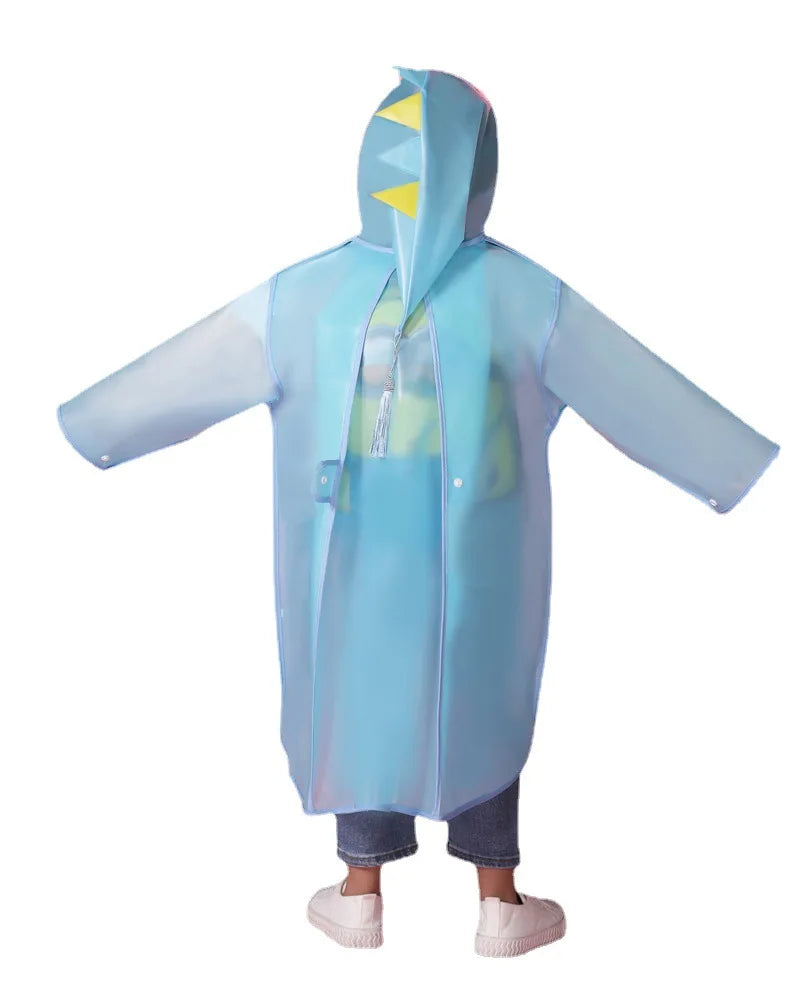High Quality Kids Waterproof EVA Poncho Raincoat Eco-Friendly Cartoon Print Hooded School Raincoat Outdoor Activities