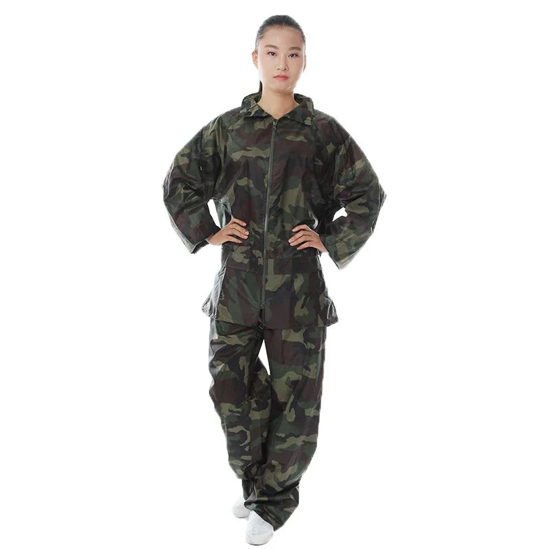 Waterproof Uniforms Pants Rain Suit Men Women Outdoor Jacket Raincoat Set Rain Wear Clothing Fishing Secondary image