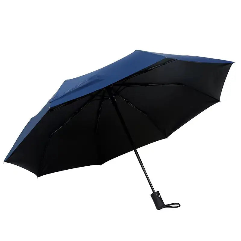 Factory Price Black Coating 3 Folding Full  Auto Open  Umbrella  Rainy and Sunny Umbrella UV protection