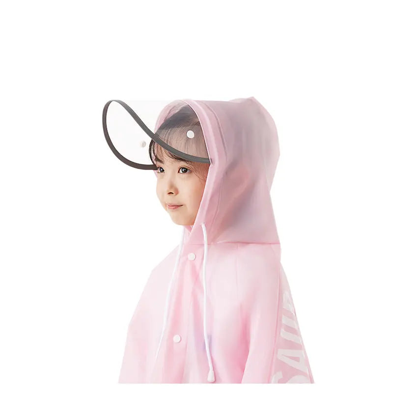 Factory Wholesale XXL EVA Biodegradable Raincoat for Kids High Quality Waterproof Hooded Style for School Outdoor Sports Travel Main image