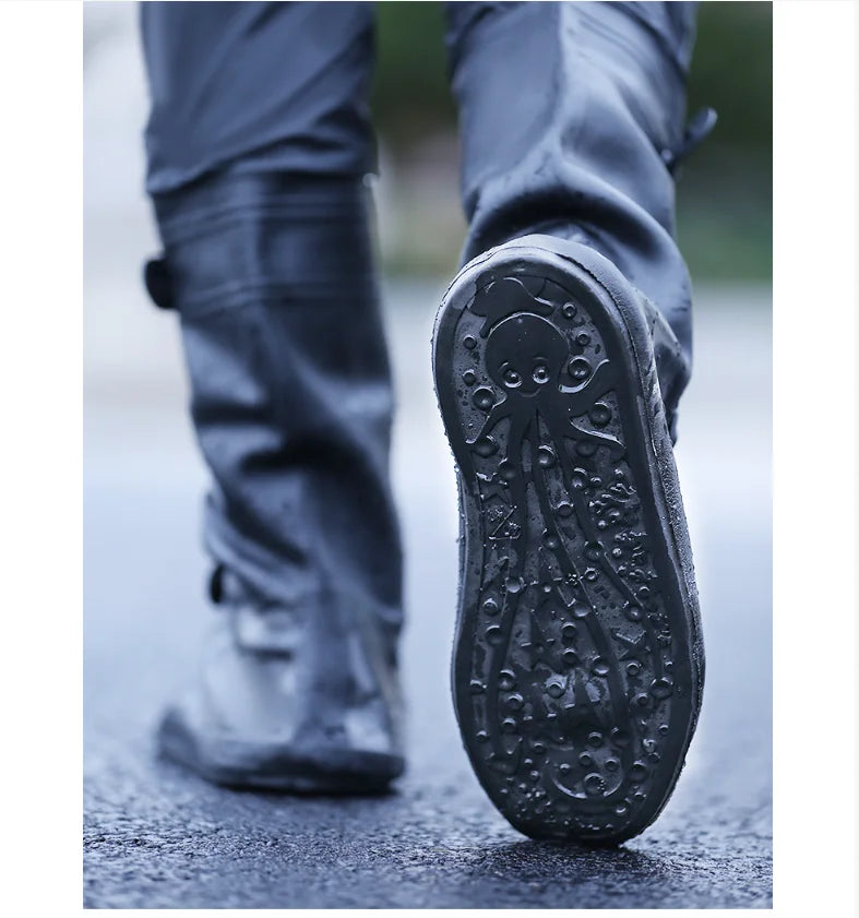 High Quality PVC Rain Boots Outdoor Hiking Fishing Waterproof Over-Knee Shoes Covers Anti-Slip All Seasons Unisex Rubber Adults