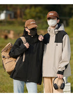 New Arrival Fashionable Hooded Rain Jacket Waterproof Polyester and PU Material for Hiking and Traveling Couple Raincoat