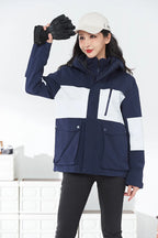 High-End Polyester Outdoor Hardshell Jacket for Men and Women Thick Warm Fleece Ski Suit With Printed Logo for Travel and Tours