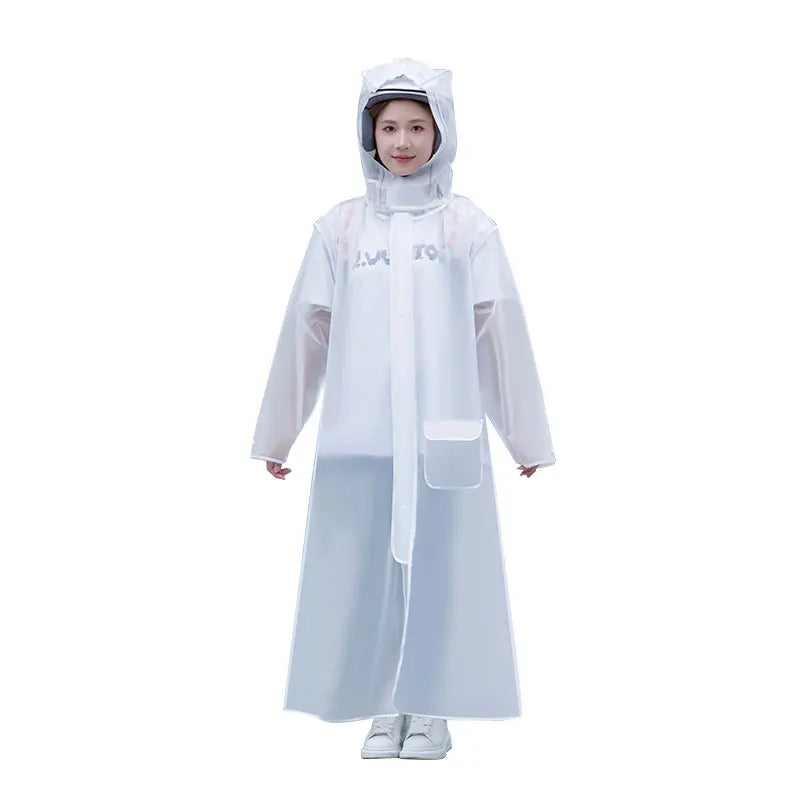 Women's Designer  Eco Friendly EVA Waterproof Raincoat Poncho Motorcycle Scooter Windbreaker With Logo Decoration Secondary image