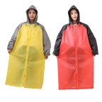 Unisex 3-in-1 Lightweight Hooded Rain Poncho EVA Waterproof Raincoat Work Bicycle Motorcycle-Reusable Men Women Custom Logo