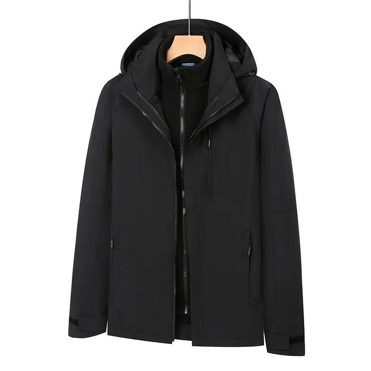 Outdoor Work Clothes Women Men Waterproof Breathable Two-Piece Set Three-in-One Winter Ski Suit Warm Layer Rain Jackets Raincoat