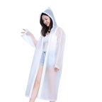 Rain Poncho Waterproof Hooded Long Clear Raincoat for Adults Men and Women Rainwear Reusable EVA Unisex Camping Outdoor Event