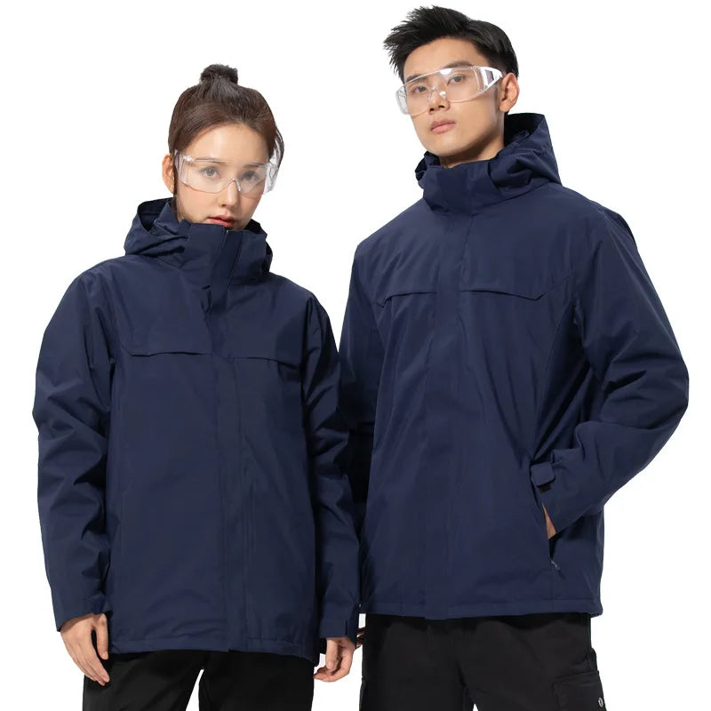 High End Outdoor Assault Suit Men Women Two-piece Set Three in One With Thick Fleece Warm Jacket Mountaineering Cloth Raincoat Main image