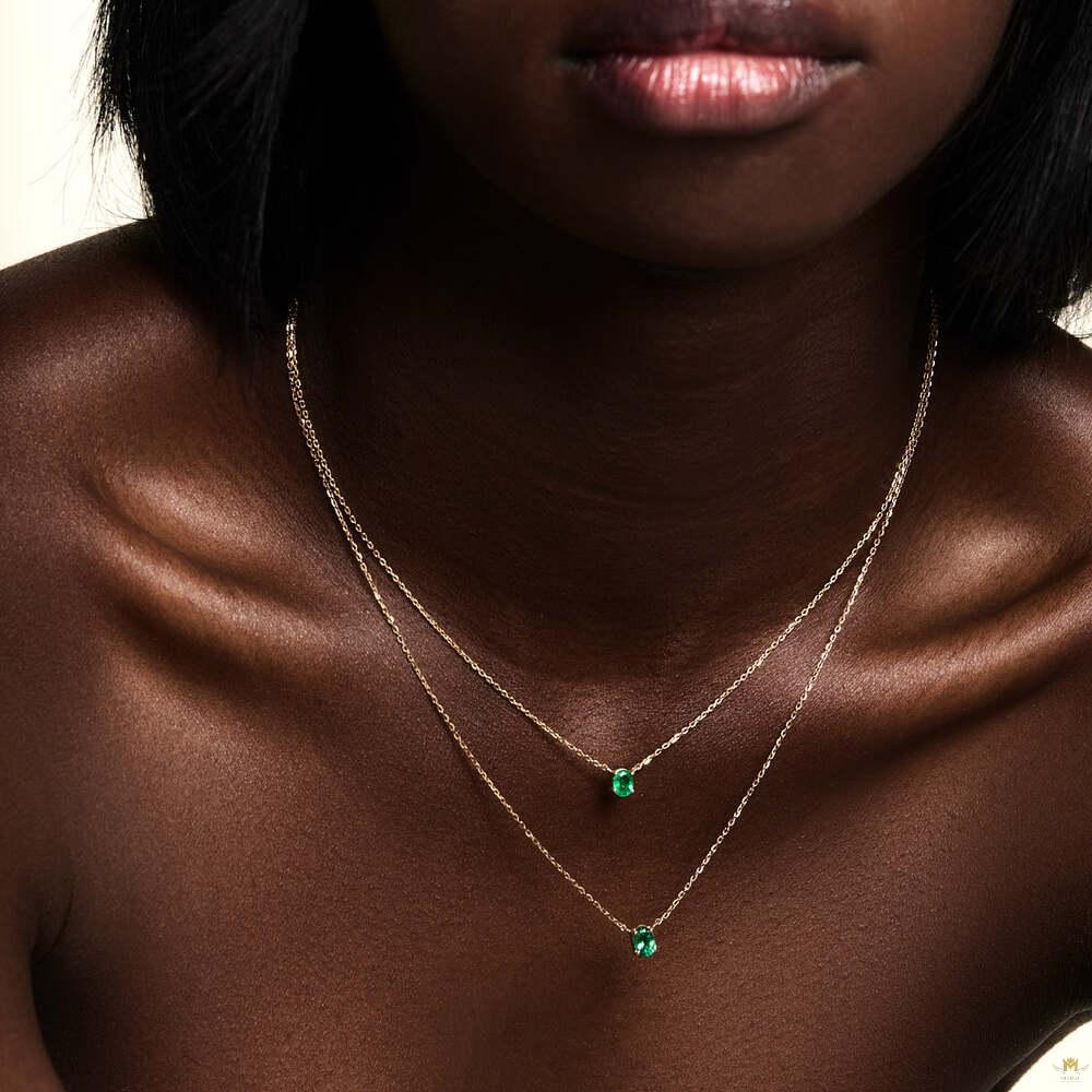 Royal Oval Emerald Pendant