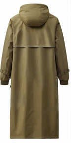 Unisex Dark Brown Polyester Pongee Windbreaker Thick Insulated Waterproof Outdoor Winter Coat Raincoat Jacket Rainwear