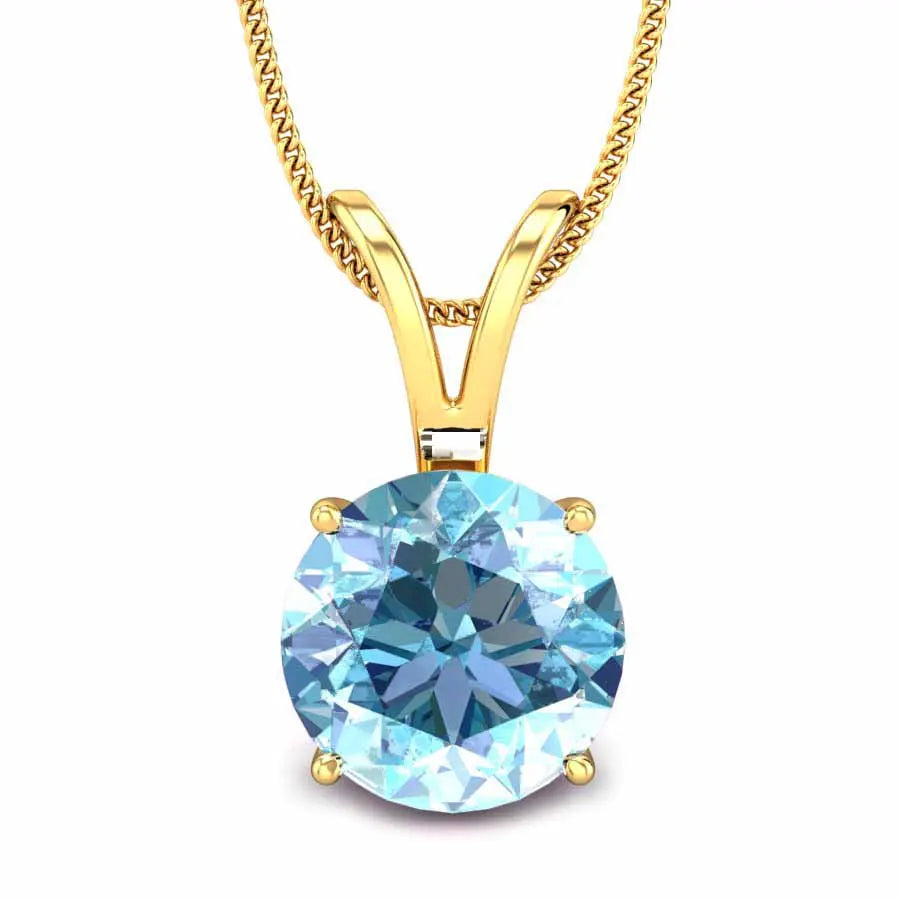 V loop Aquamarine Pendant