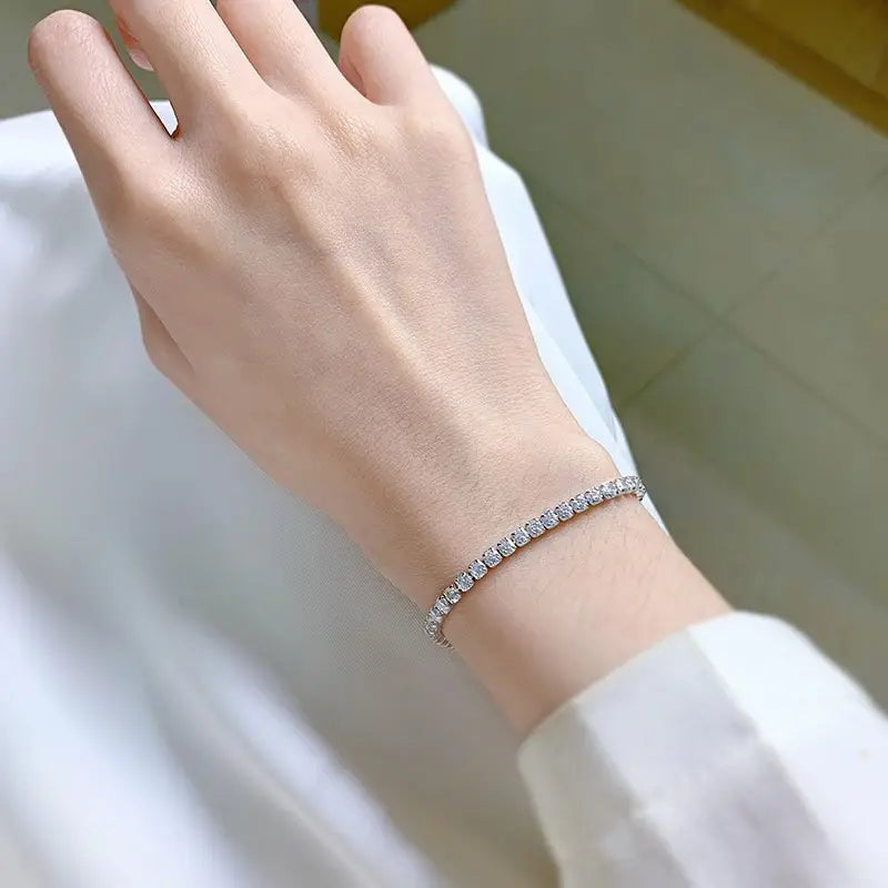 Sparkling 4 Carat Moissanite Bracelet
